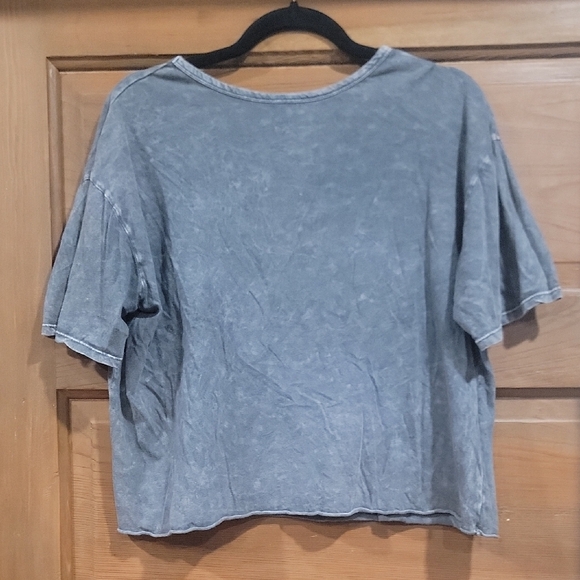 Caution To The Wind Charcoal Yin Yang Crop Top - Picture 5 of 5